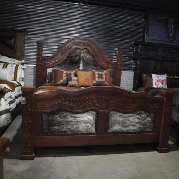 Adelita Hand-carved cowhide bedroom set