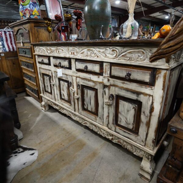 Checota hand carved console