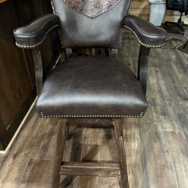 Tuczon 30" custom leather barstool